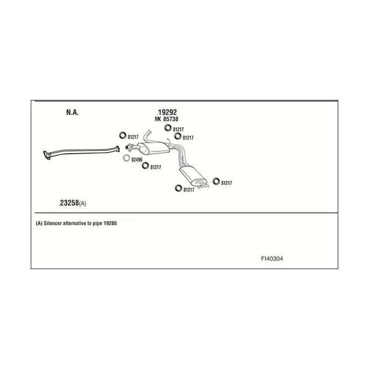 Išmetimo sistema WALKER FI40304