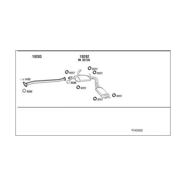 Išmetimo sistema WALKER FI40305