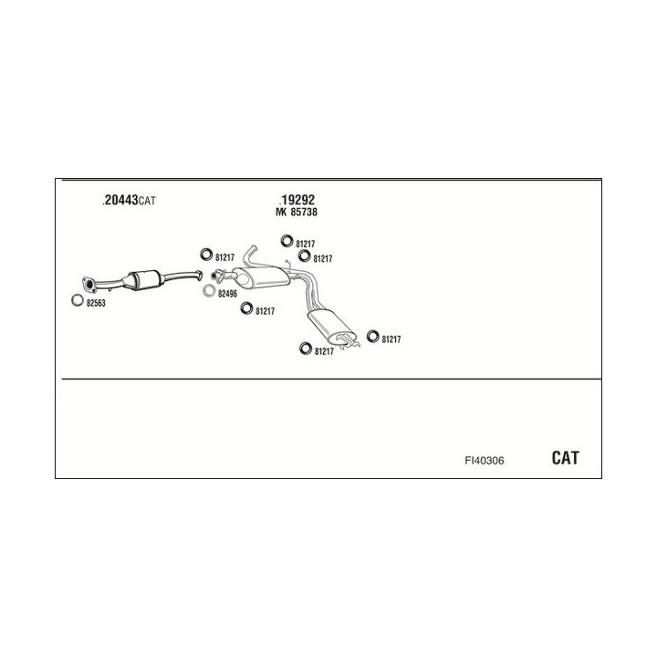 Išmetimo sistema WALKER FI40306