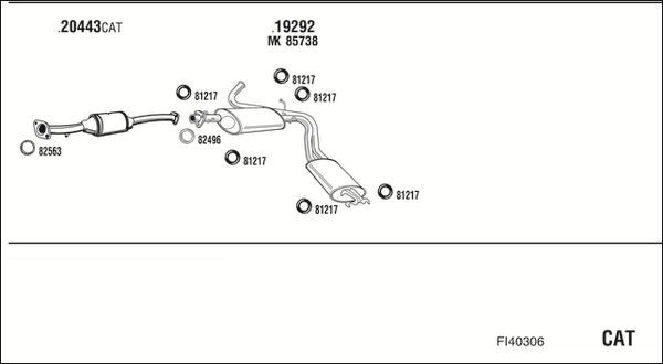 Išmetimo sistema WALKER FI40306
