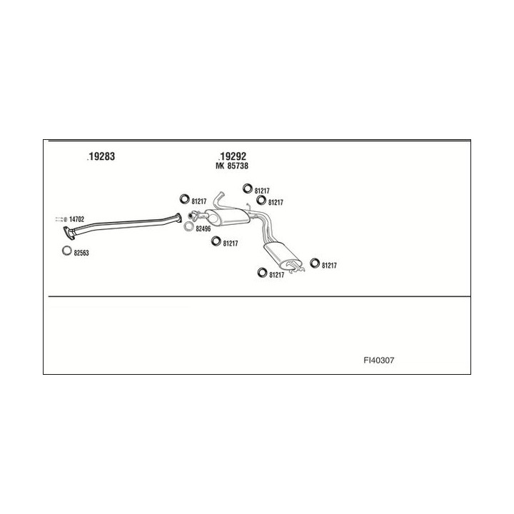 Išmetimo sistema WALKER FI40307