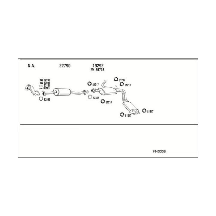 Išmetimo sistema WALKER FI40308