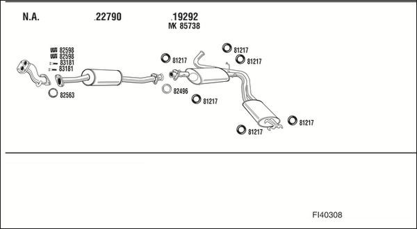 Išmetimo sistema WALKER FI40308