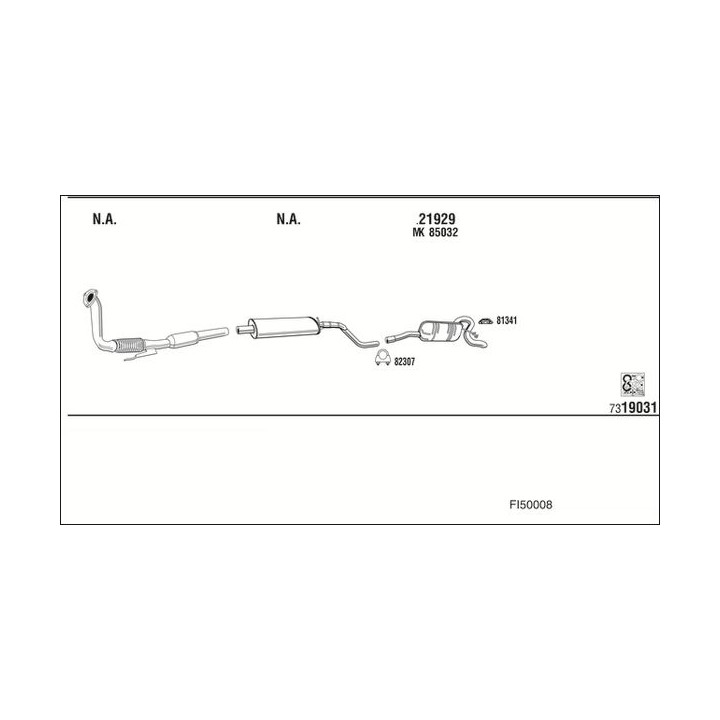 Išmetimo sistema WALKER FI50008