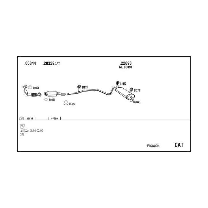 Išmetimo sistema WALKER FI60004