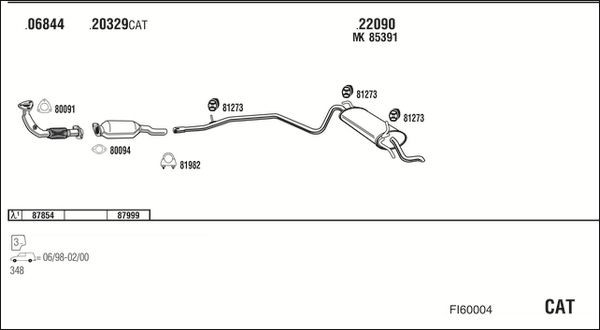 Išmetimo sistema WALKER FI60004