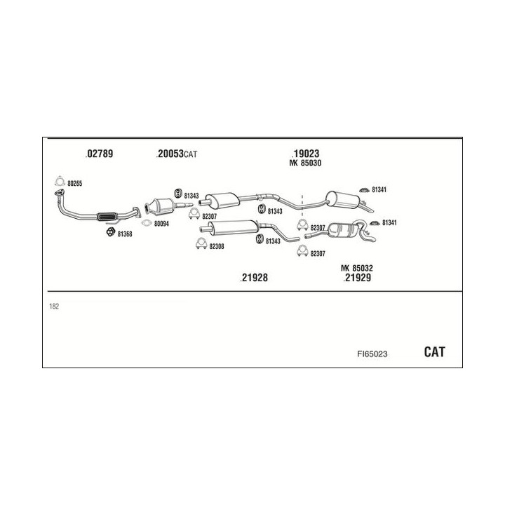Išmetimo sistema WALKER FI65023