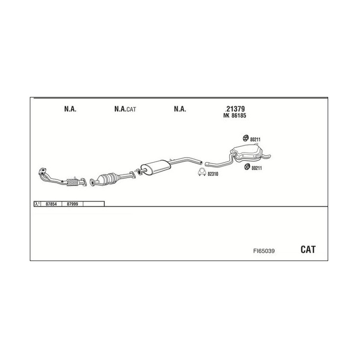 Išmetimo sistema WALKER FI65039
