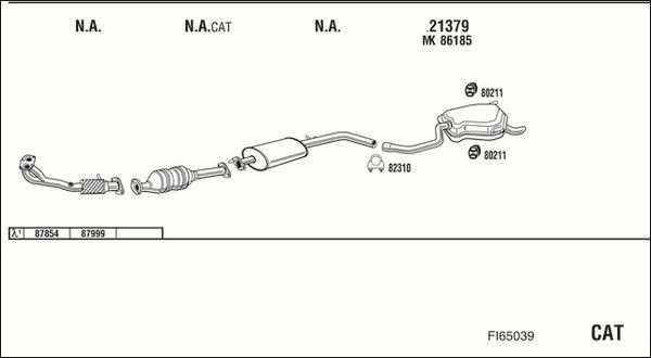 Išmetimo sistema WALKER FI65039