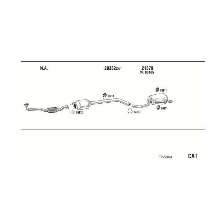Išmetimo sistema WALKER FI65040