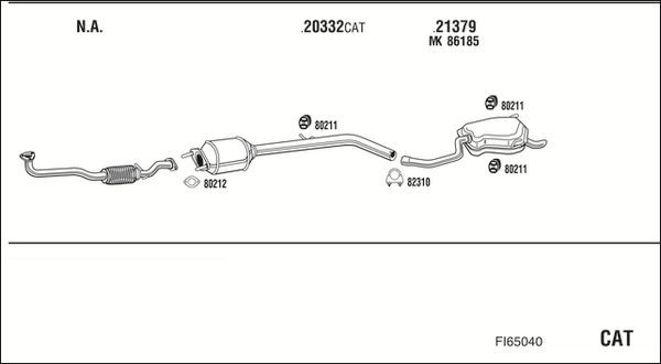 Išmetimo sistema WALKER FI65040