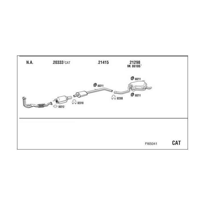 Išmetimo sistema WALKER FI65041