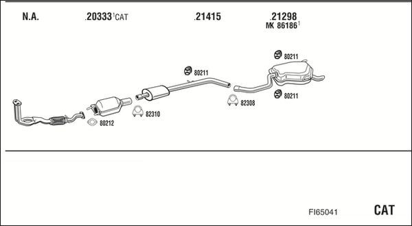 Išmetimo sistema WALKER FI65041