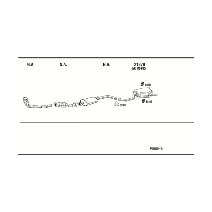 Išmetimo sistema WALKER FI65048