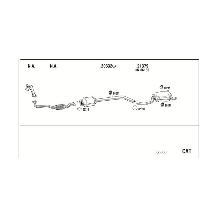 Išmetimo sistema WALKER FI65050