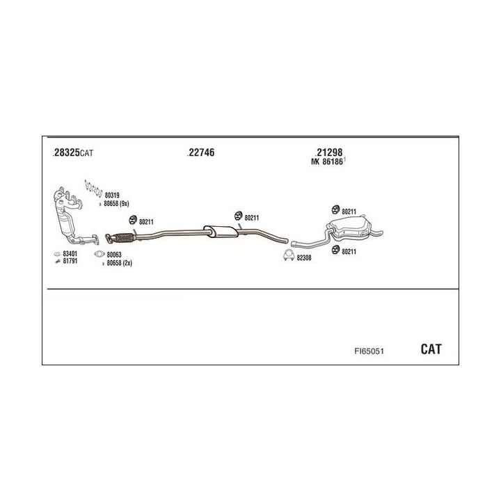 Išmetimo sistema WALKER FI65051