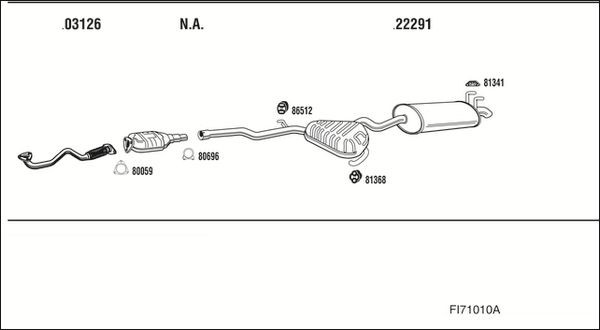 Išmetimo sistema WALKER FI71010A