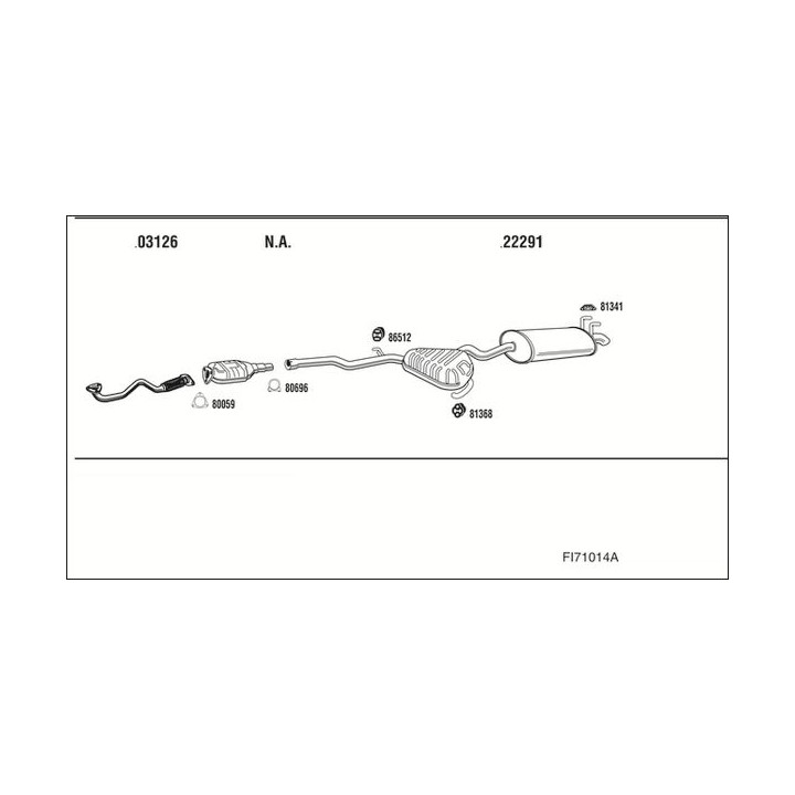 Išmetimo sistema WALKER FI71014A