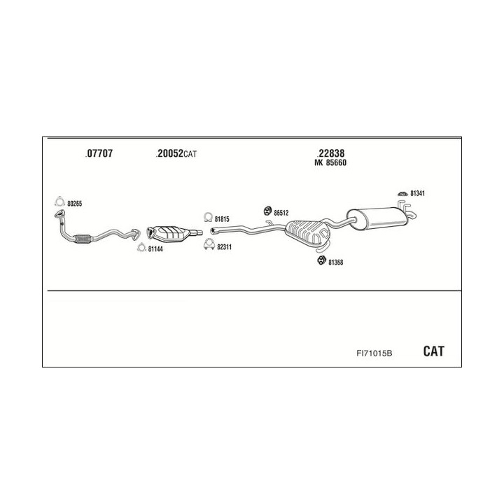 Išmetimo sistema WALKER FI71015B