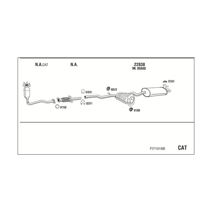 Išmetimo sistema WALKER FI71016B