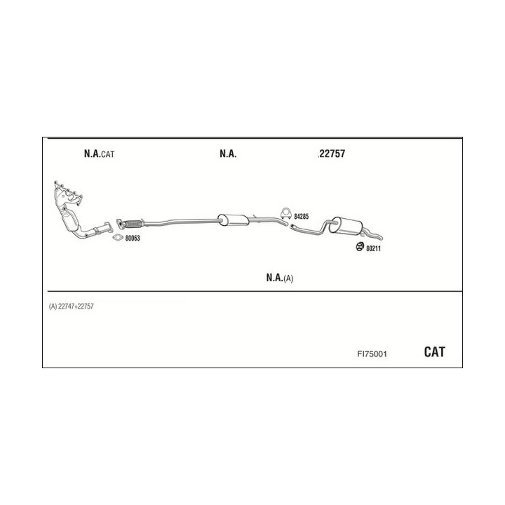 Išmetimo sistema WALKER FI75001