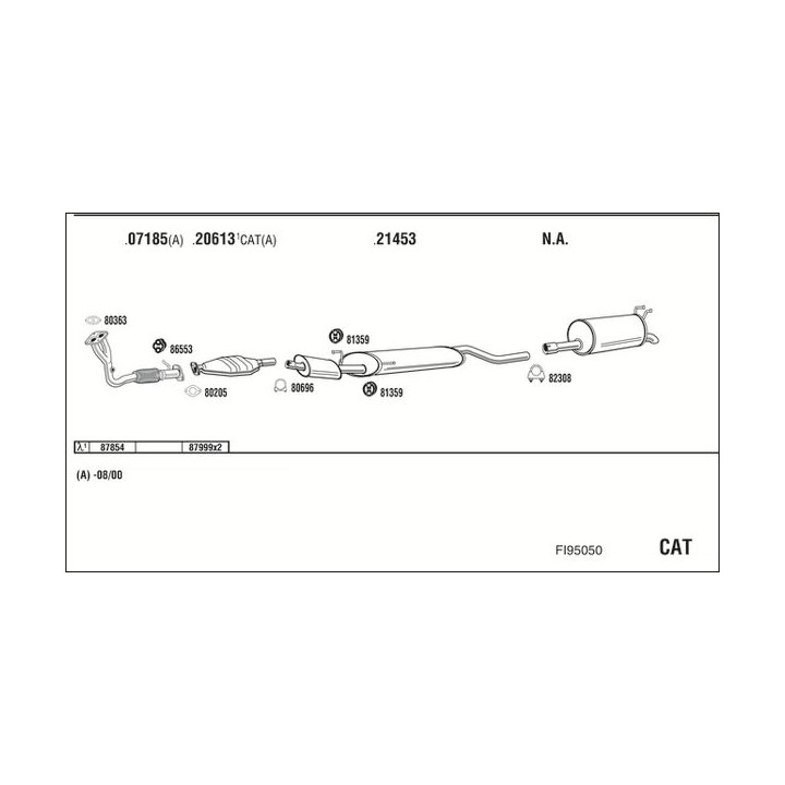 Išmetimo sistema WALKER FI95050