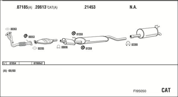 Išmetimo sistema WALKER FI95050