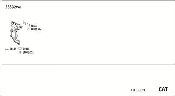Išmetimo sistema WALKER FIH05928