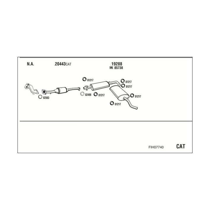 Išmetimo sistema WALKER FIH07740