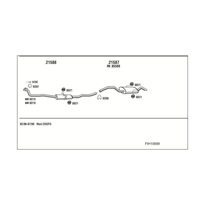 Išmetimo sistema WALKER FIH10699