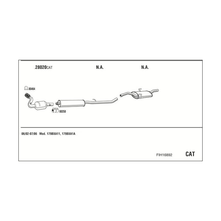 Išmetimo sistema WALKER FIH16892
