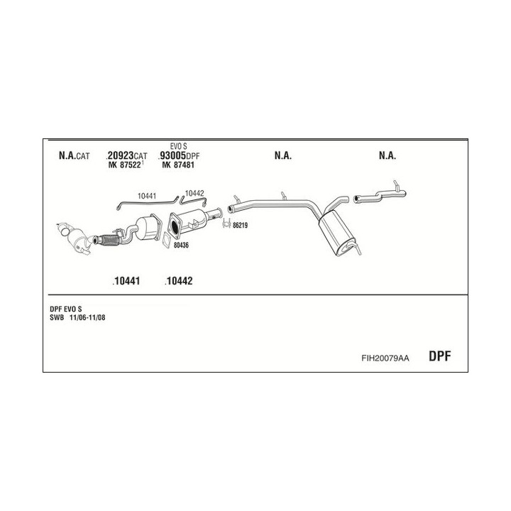 Išmetimo sistema WALKER FIH20079AA