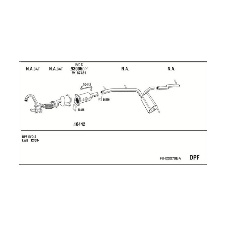 Išmetimo sistema WALKER FIH20079BA