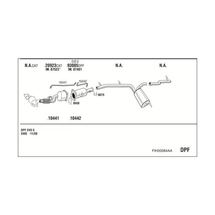 Išmetimo sistema WALKER FIH20084AA