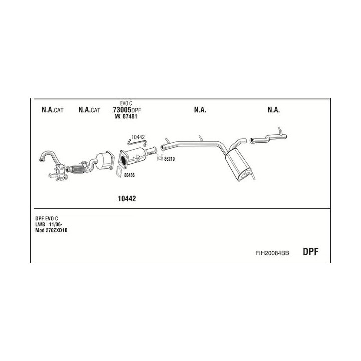 Išmetimo sistema WALKER FIH20084BB