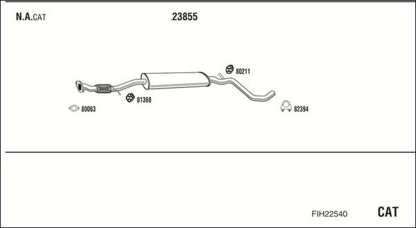 Išmetimo sistema WALKER FIH22540