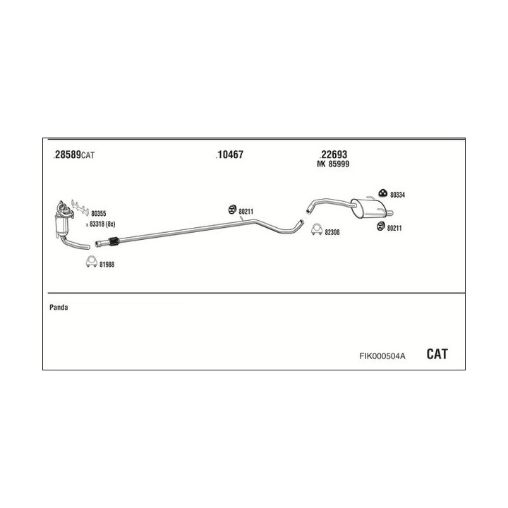 Išmetimo sistema WALKER FIK000504A