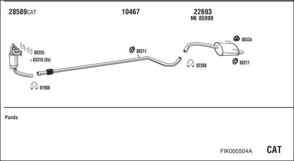 Išmetimo sistema WALKER FIK000504A