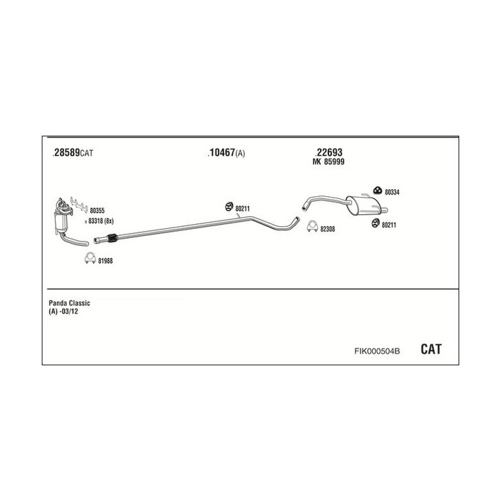Išmetimo sistema WALKER FIK000504B