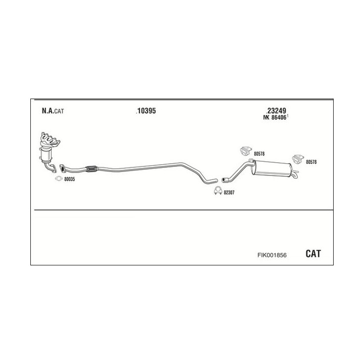 Išmetimo sistema WALKER FIK001856