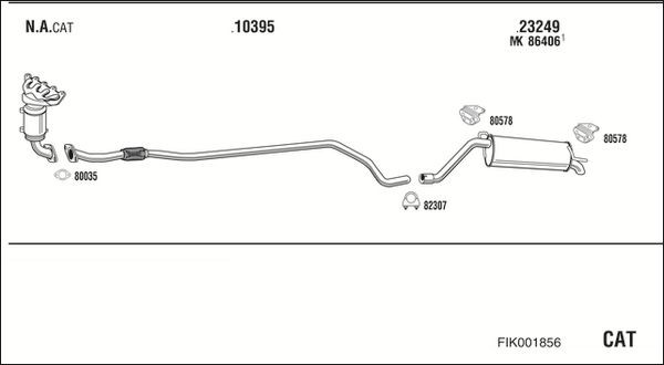 Išmetimo sistema WALKER FIK001856