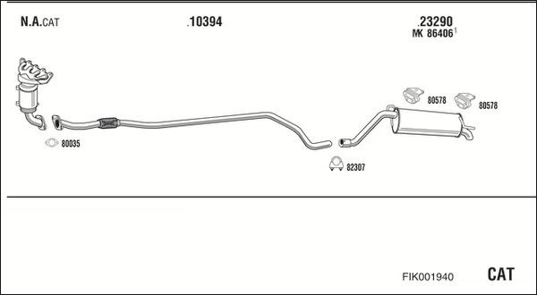 Išmetimo sistema WALKER FIK001940