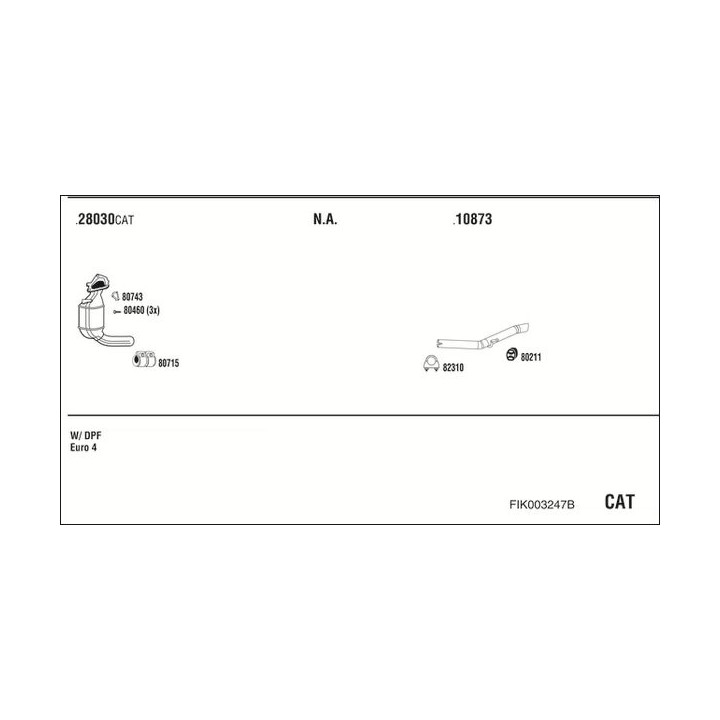 Išmetimo sistema WALKER FIK003247B