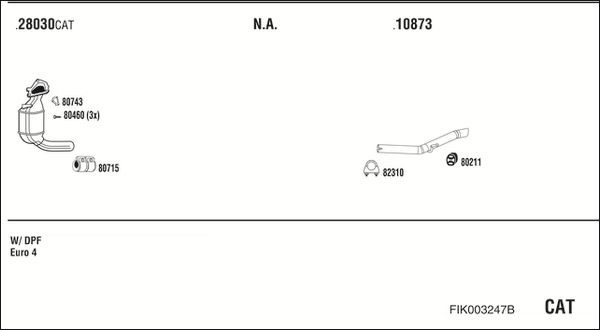 Išmetimo sistema WALKER FIK003247B