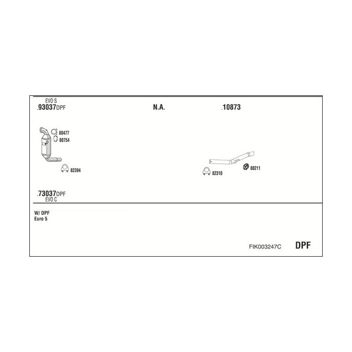 Išmetimo sistema WALKER FIK003247C