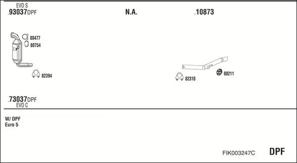 Išmetimo sistema WALKER FIK003247C
