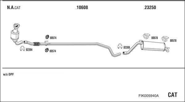 Išmetimo sistema WALKER FIK005940A