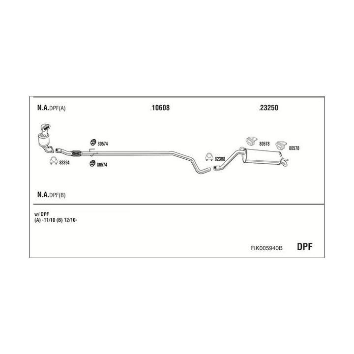 Išmetimo sistema WALKER FIK005940B