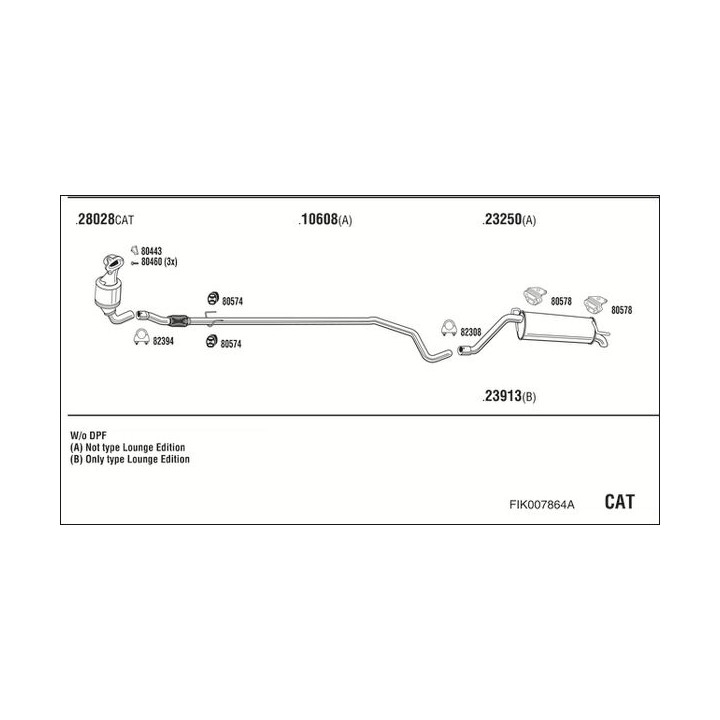 Išmetimo sistema WALKER FIK007864A