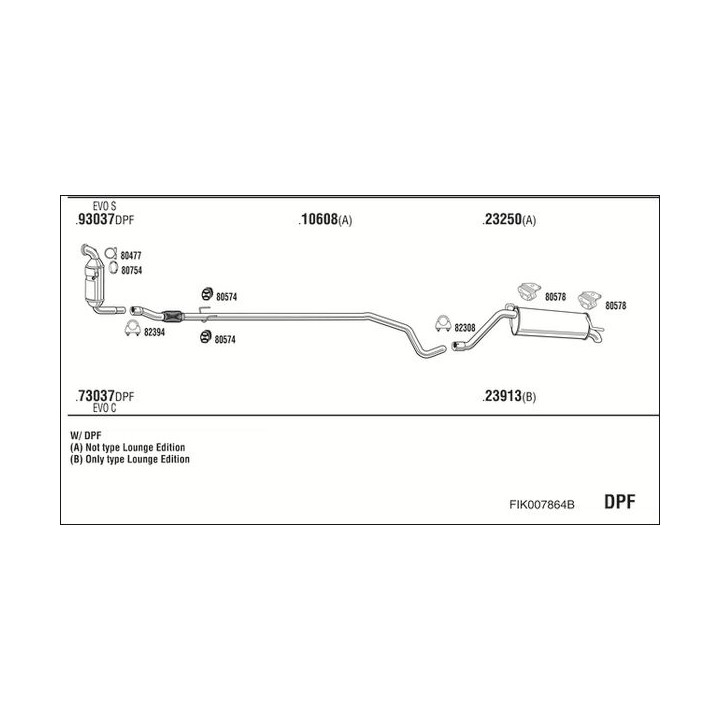Išmetimo sistema WALKER FIK007864B